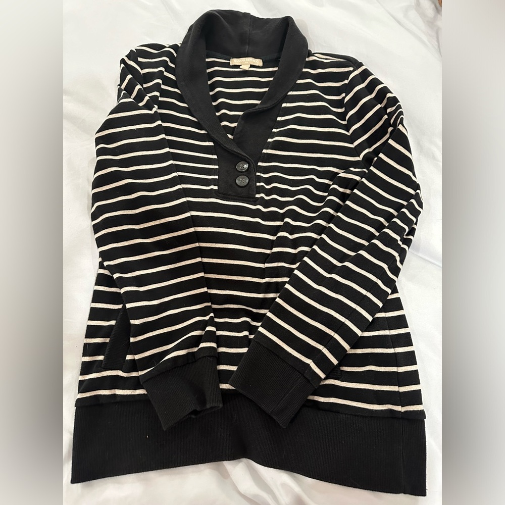 Black and white striped sweater